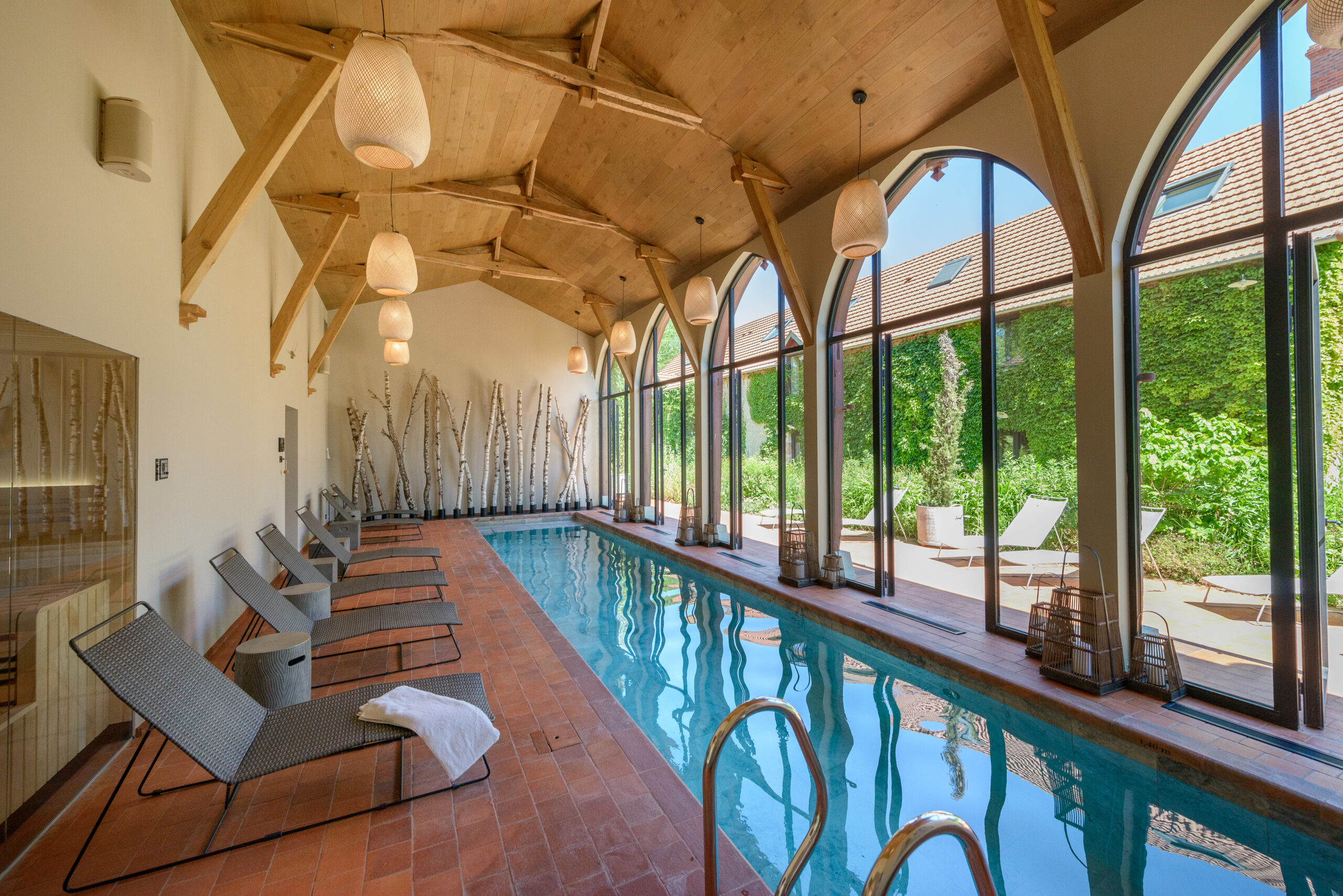 Piscine intérieure Barboire Campagne Dépendances